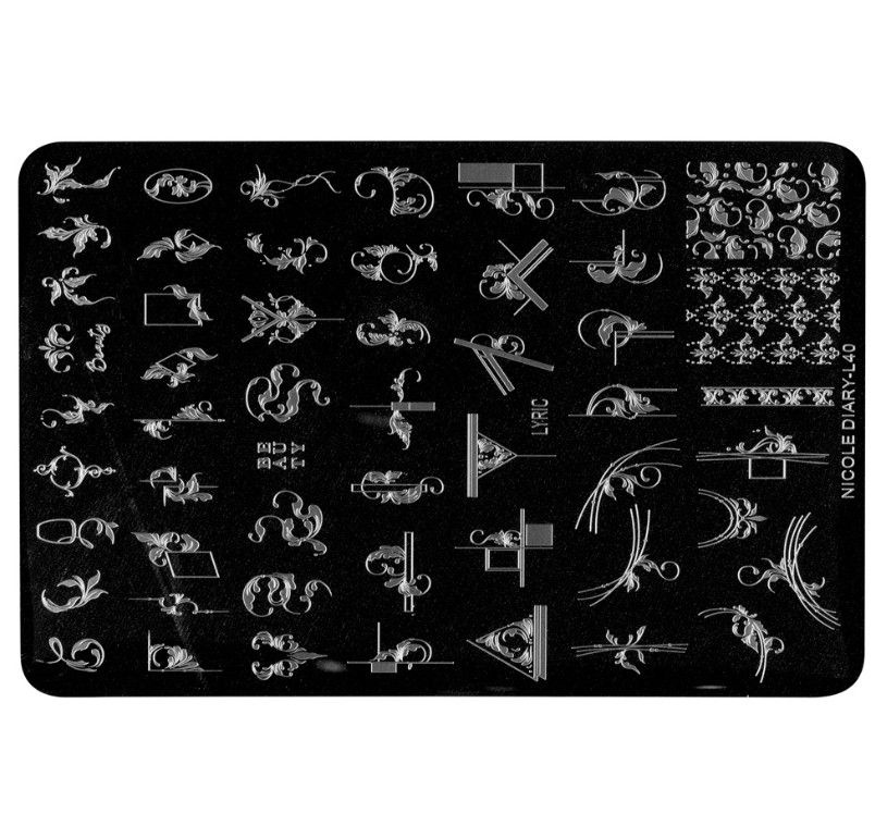 IRISK Трафарет маникюрный для стемпинга, металлический, 9,5x14,5см  #1