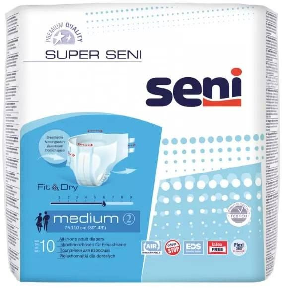 Seni Super, подгузники для взрослых (M), 10 шт. #1