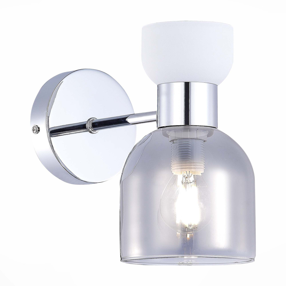 Светильник настенный бра EVOLUCE цвет белый, дымчатый коллекция VENTO в стиле Modern цоколь E14 ламп #1