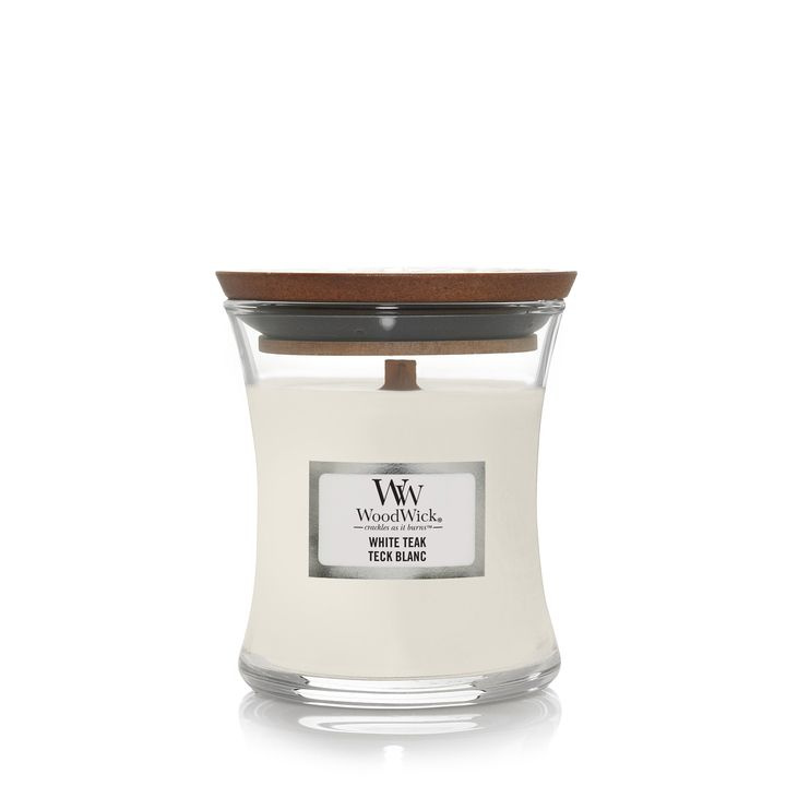 WoodWick Свеча ароматическая "Белый Тик", 8 см х 7 см, 1 шт #1
