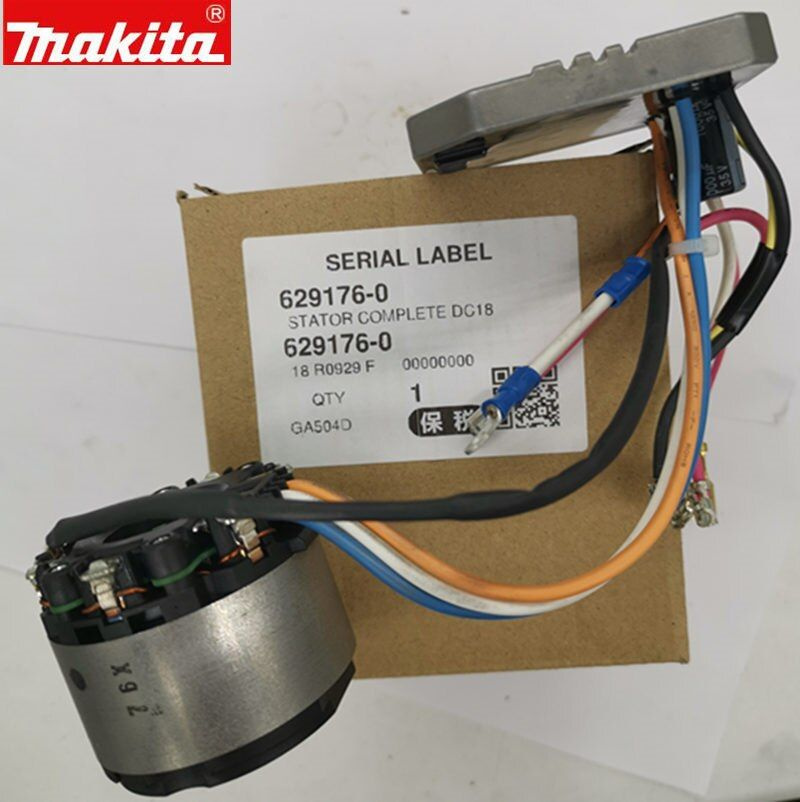 Статор и плата управления DC18V для УШМ DGA504 Makita 629176-0 #1