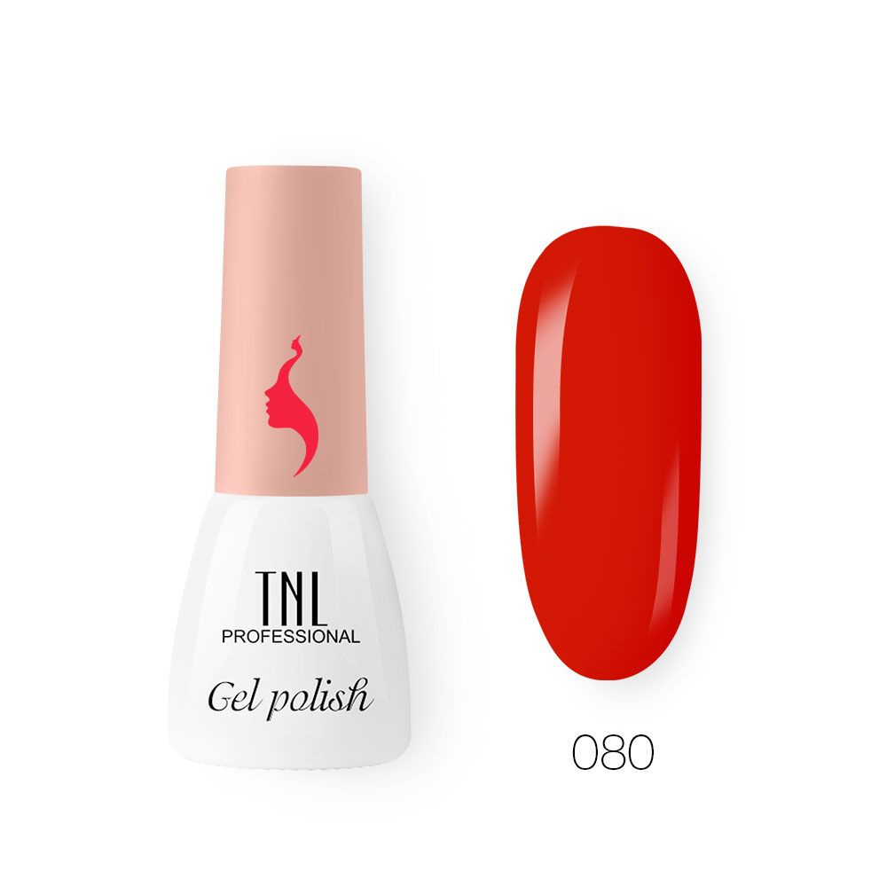 Гель лак для ногтей красный TNL 8 Чувств Mini №080 (3,5 мл.) алый  #1