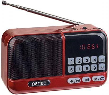 Радиоприемник PERFEO (PF_B4058) ASPEN, красный #1