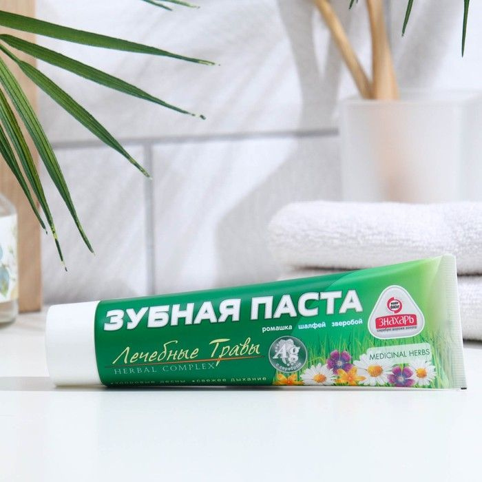 Зубная паста, лечебные травы, 100 г #1