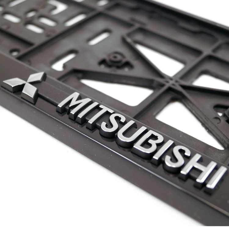Рамка для номера автомобиля пластик Mitsubishi 1шт #1