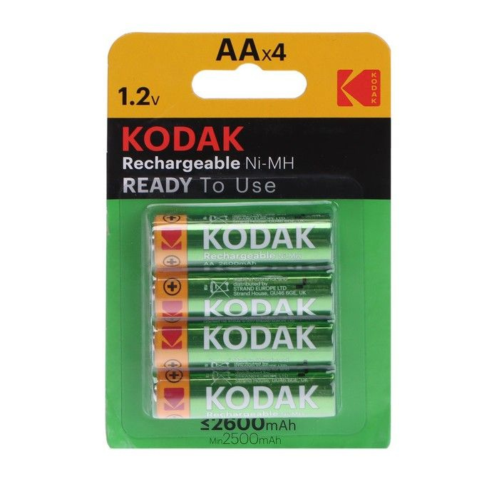 Аккумулятор Kodak, Ni-Mh, AA, HR6-4BL, 2600 мАч, блистер, 4 шт. #1