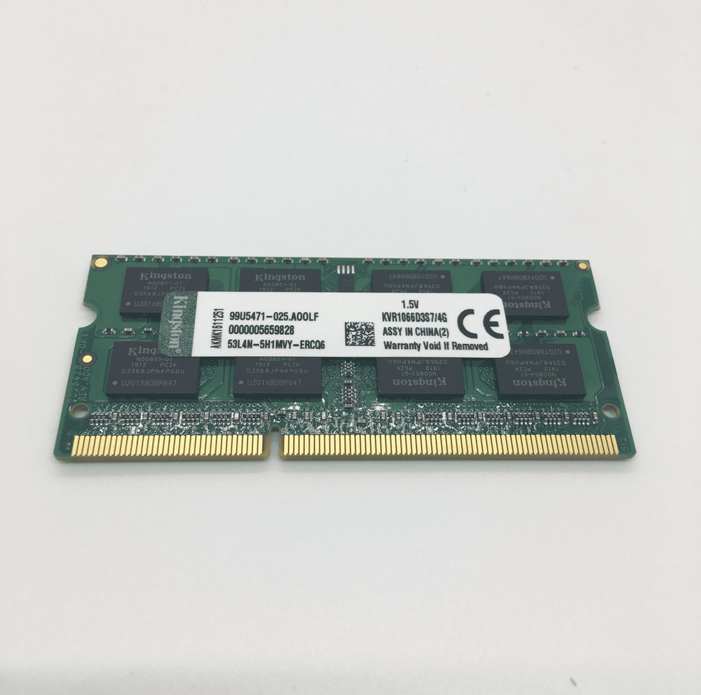 Kingston Оперативная память DDR3 4 ГБ 1066 MHz SO-DIMM PC3-8500s 1x4 ГБ (KVR1066D3S7/4G)  #1