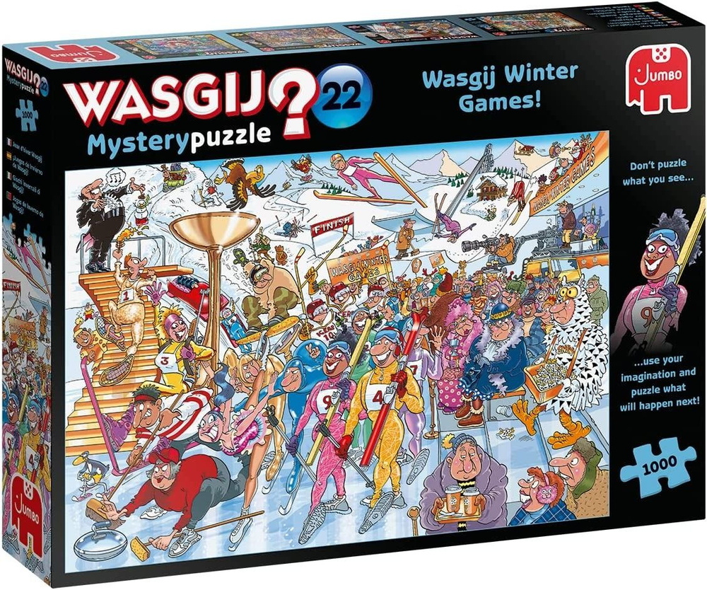 Пазл Jumbo 1000 деталей, элементов: Wasgij. Зимние игры (Wasgij Mystery)  #1