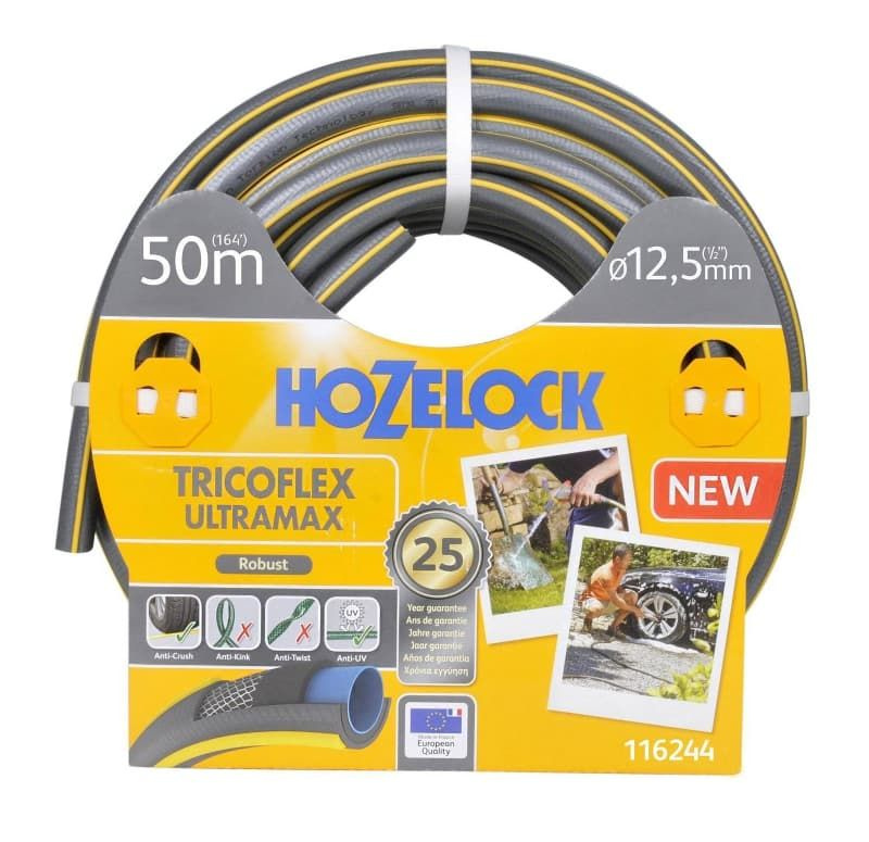 Шланг садовый поливочный HoZelock TRICOFLEX ULTRAMAX, диаметр 1/2", длина 50 м, армированный  #1