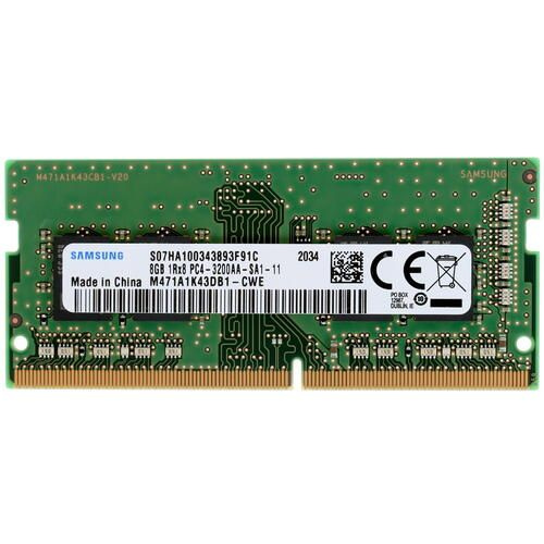 Samsung Оперативная память Память DDR4 SODIMM 8Gb, 3200MHz (M471A1K43DB1-CWE) 1x8 ГБ (M471A1K43DB1-CWE) #1