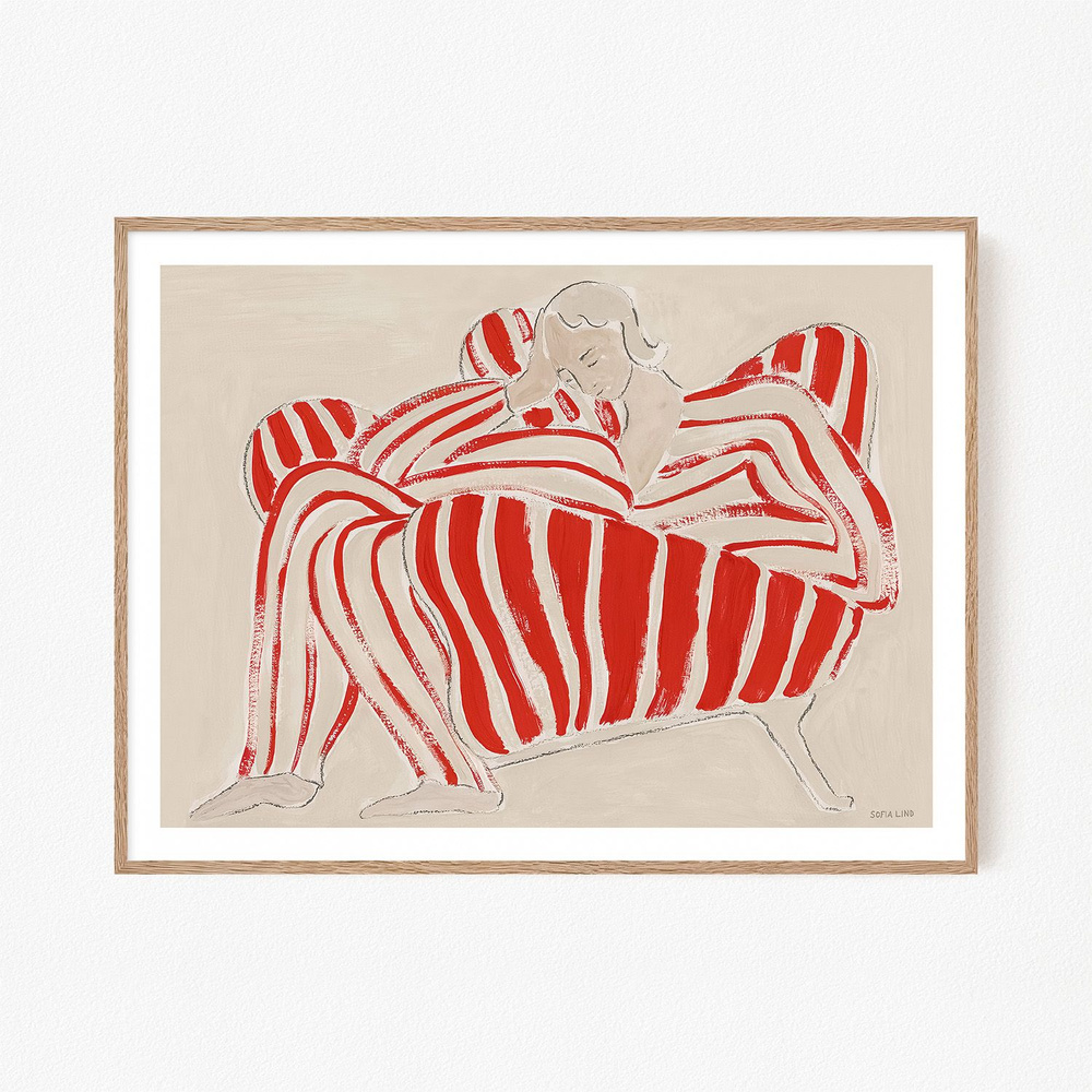 Постер для интерьера "София Линд - Sofia Lind Red Chair", 30х40 см #1