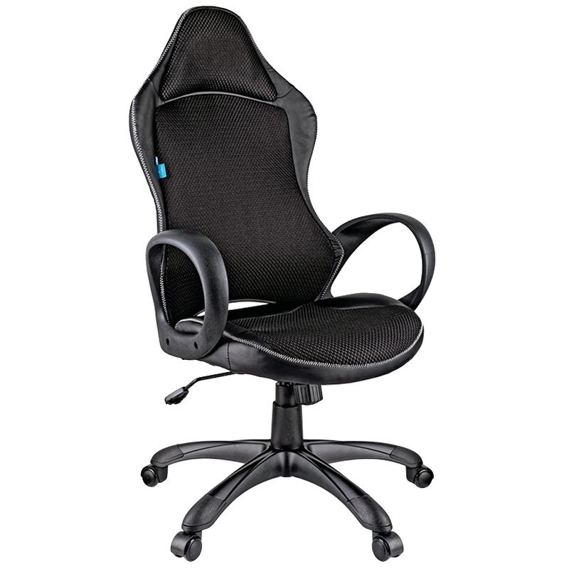 Кресло компьютерное игровое Helmi HL-S02 Virage, для геймеров экокожа/ткань с механизмом качания / стул #1