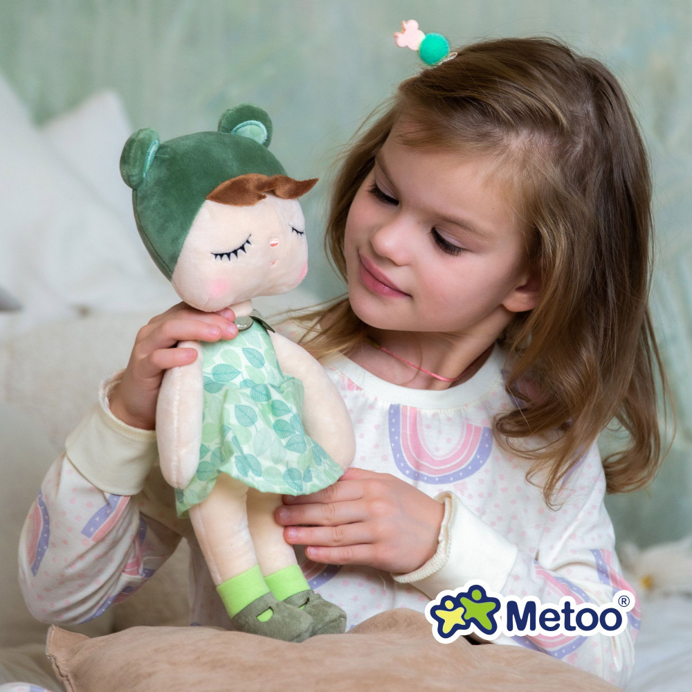 Мягкая кукла Metoo Angela Куколка в зеленом платье #1