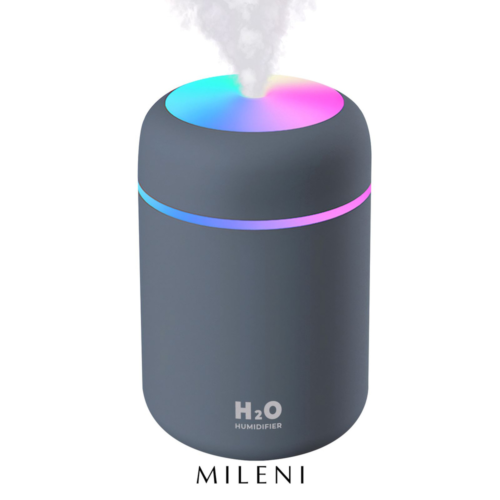 MILENI Увлажнитель воздуха Humidifier H2O, портативный настольный, ультразвуковой аромадиффузор, ночник #1