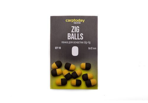 Пенка для оснастки зиг риг Carptoday Tackle Zig Balls, черно желтые, термоусадочные трубки для карповой #1