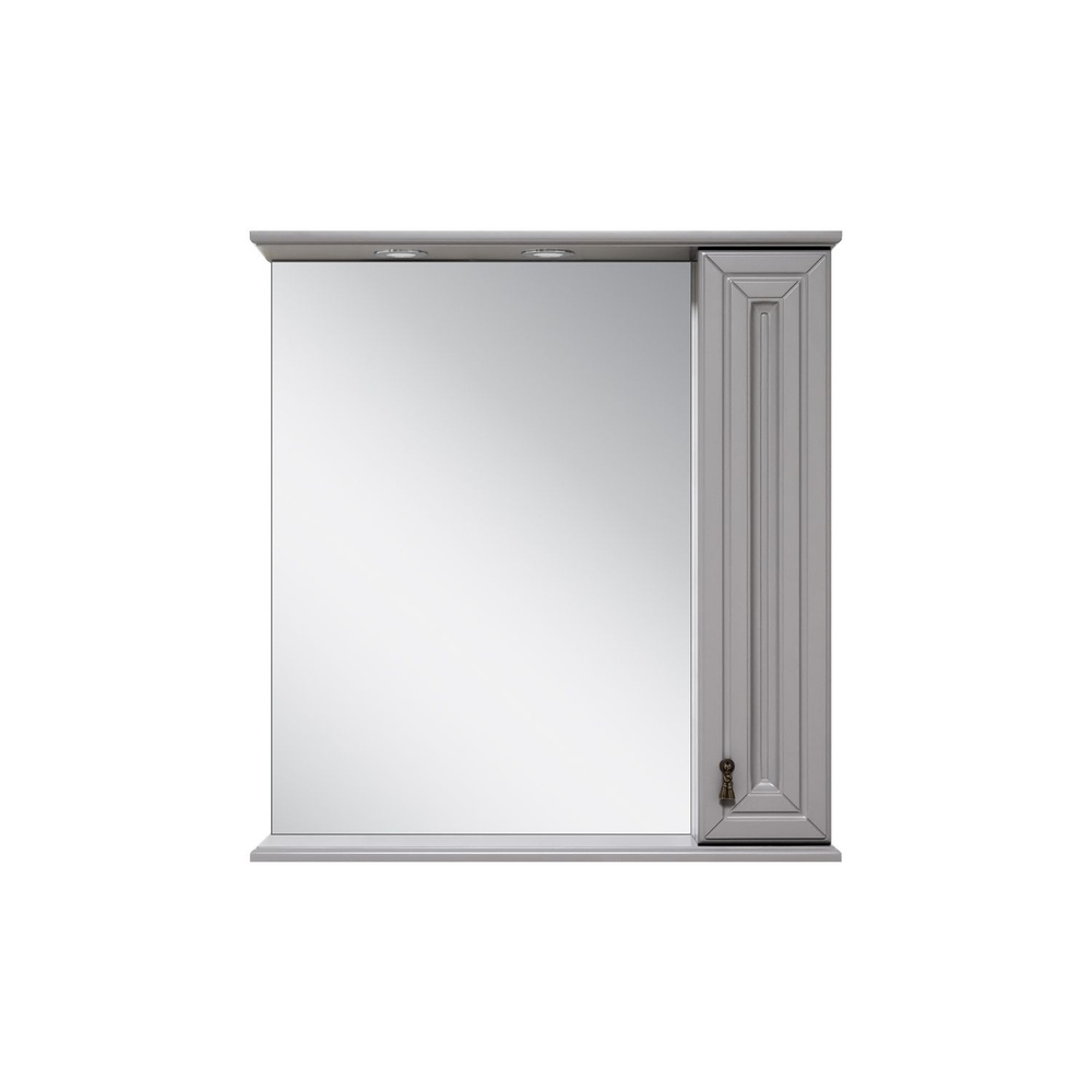 Misty Зеркало-шкаф, Лувр 75 серый, правый, 75х18х80 см #1