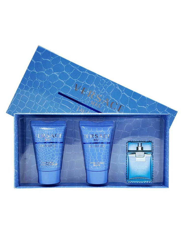 Парфюмерный набор Versace Eau Fraiche M Edt 5ml+25ml S/G+25ml AS/B #1