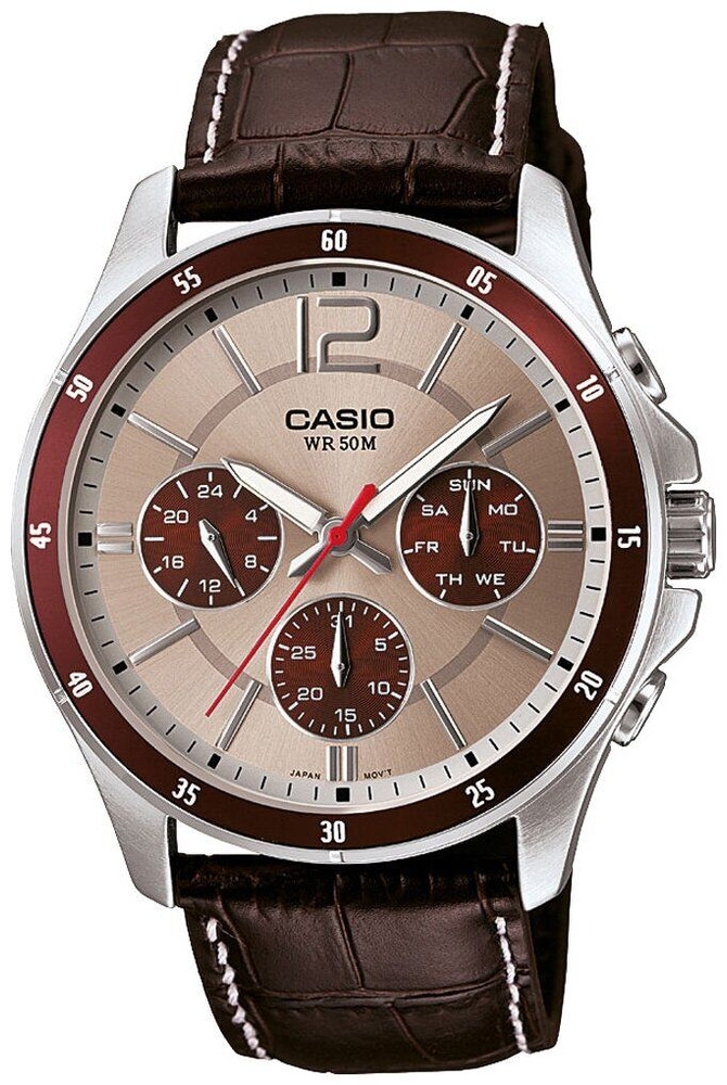 Наручные часы Casio MTP-1374L-7A1 с дополнительными функциями + батарейка в подарок  #1