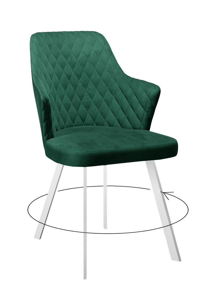 Высокий стул со спинкой мягкий мебель для квартиры DikLine 245 поворотный  #1