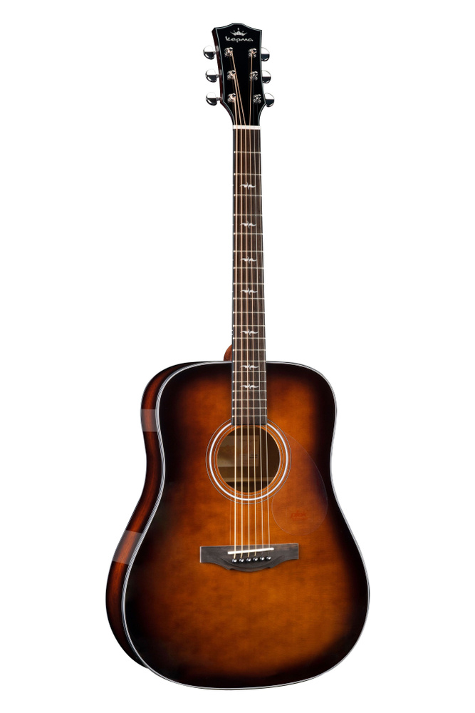 KEPMA F1E-D Cherry Sunburst электроакустическая гитара, цвет вишневый санберст, в комплекте чехол  #1