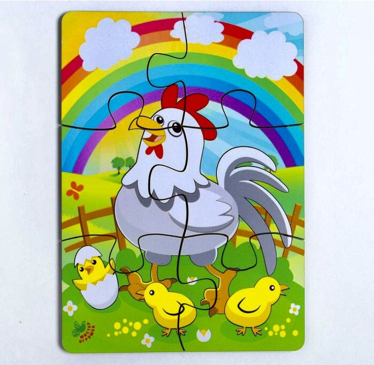 Пазл "Курица и радуга" 6 элементов - купить с доставкой по выгодным ...
