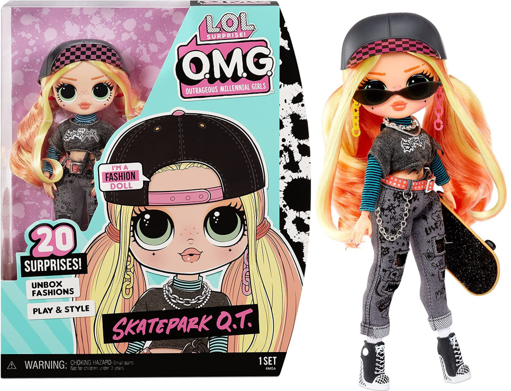 Кукла L.O.L. Surprise! OMG Skatepark Q.T., кукла LOL 5 серия, Скейтерша #1