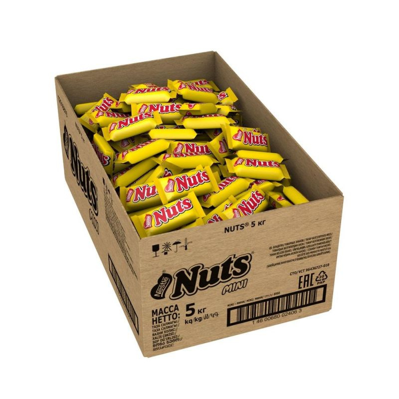 Шоколадный батончик Nuts Mini,5кг/уп #1