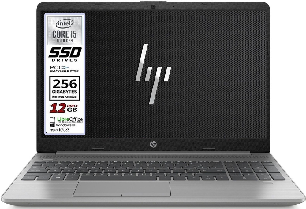 HP 250 Ноутбук, SSD 256 ГБ, Intel UHD Graphics, (3V5L7EA), серый #1