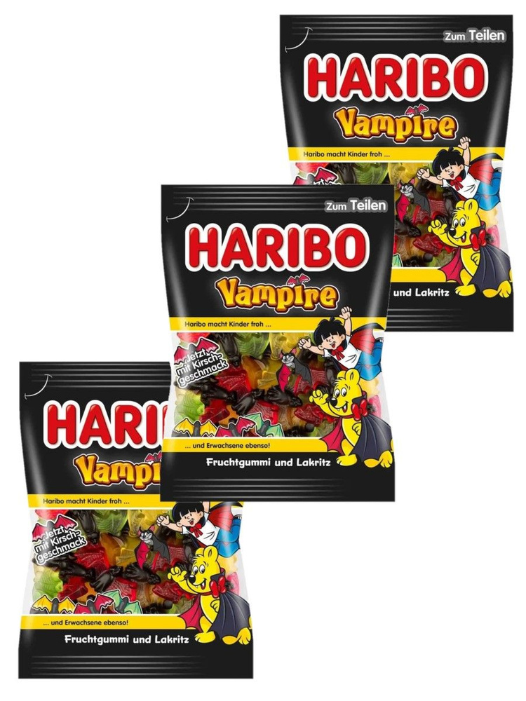 Мармелад жевательный HARIBO Харибо Вампир 3 шт по 175 г #1