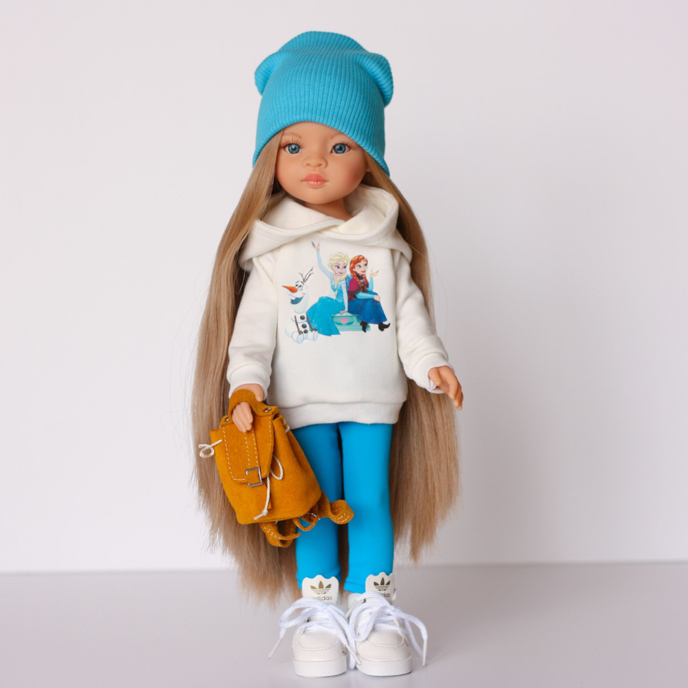 Одежда/аксессуары для кукол Паола Рейна (Paola Reina) 32-34 см, Худи + легинсы + шапочка + кеды.  #1