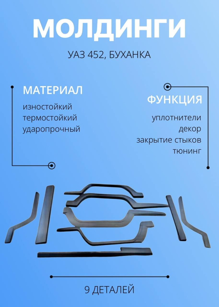 УАССТИЛЬ Накладка на кузов, 9 шт.  #1