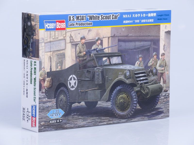 Сборная модель военной техники Hobby Boss БТР U.S. M3A1 White Scout Car Late Production, масштаб 1/35 #1