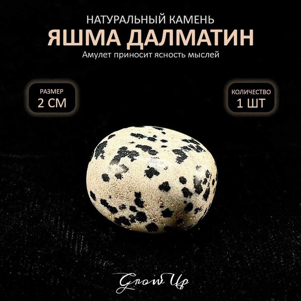 Оберег, амулет Яшма Далматин - 2 см, натуральный камень, самоцвет, галтовка, 1 шт - приносит ясность #1