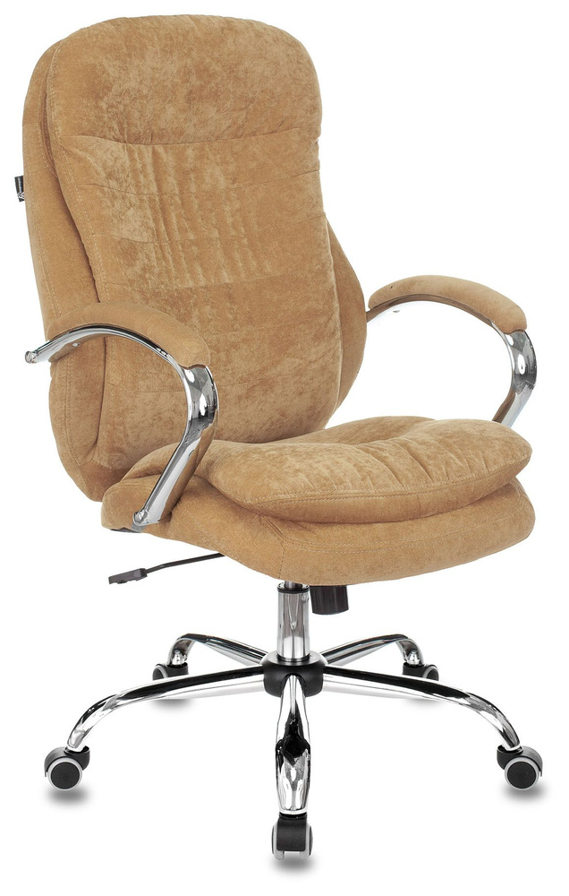 Кресло руководителя Бюрократ T-9950SL Fabric горчичный Velvet 73 / Компьютерное кресло для директора, #1