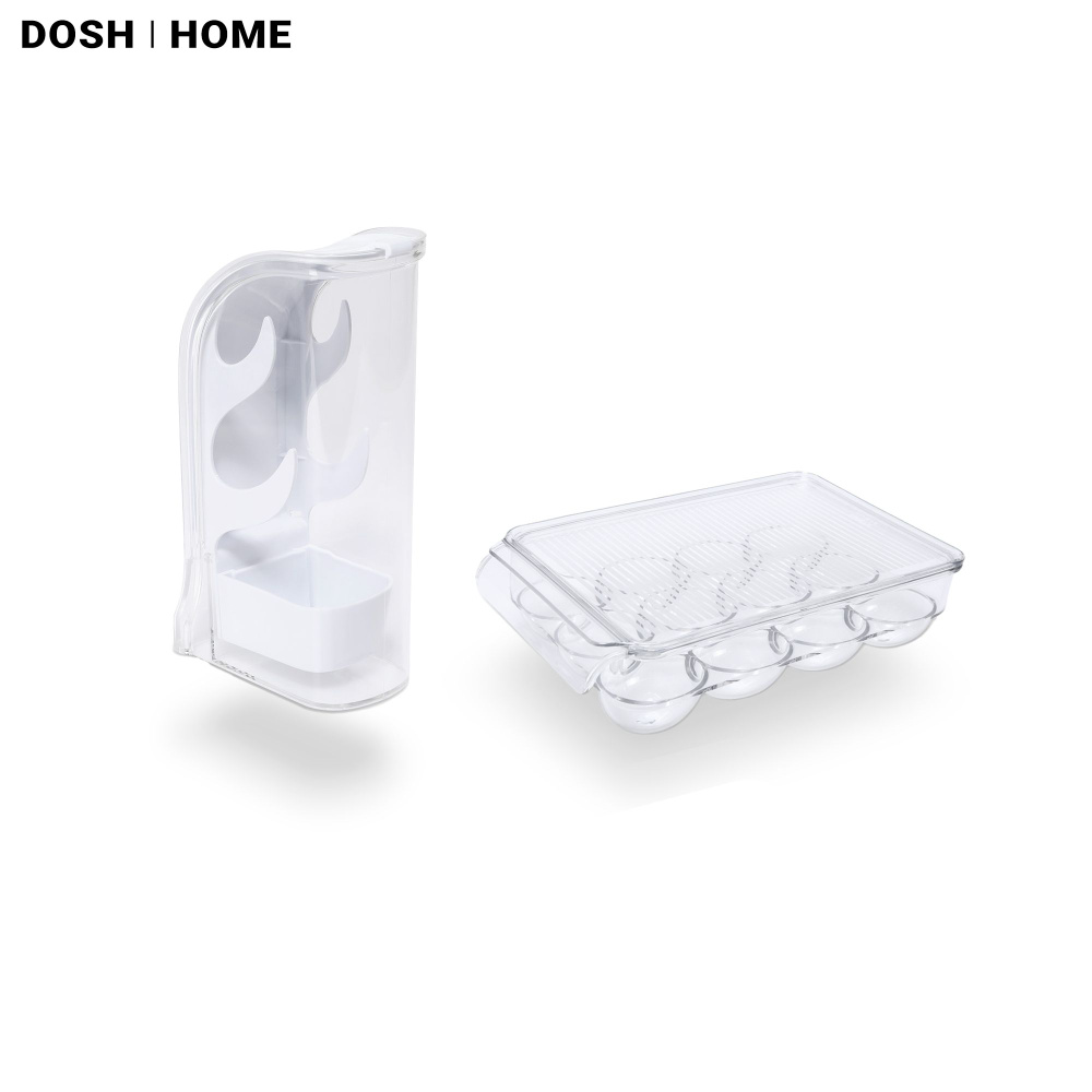 Органайзер для холодильника DOSH HOME ALIOT, набор контейнеров для яиц, для зелени, 2 предмета  #1