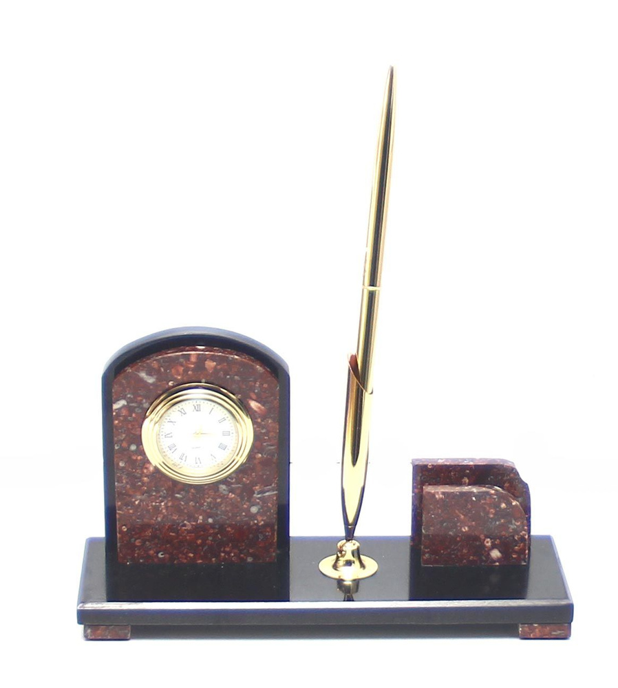 Настольный набор из натурального камня / письменный прибор из камня / канцелярский набор на стол  #1