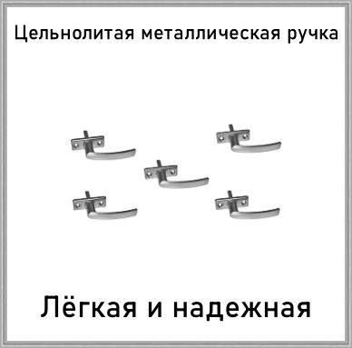 Ручка оконная металлическая для ПВХ/деревянных окон РО-1 полимер хром комплект 5 шт  #1