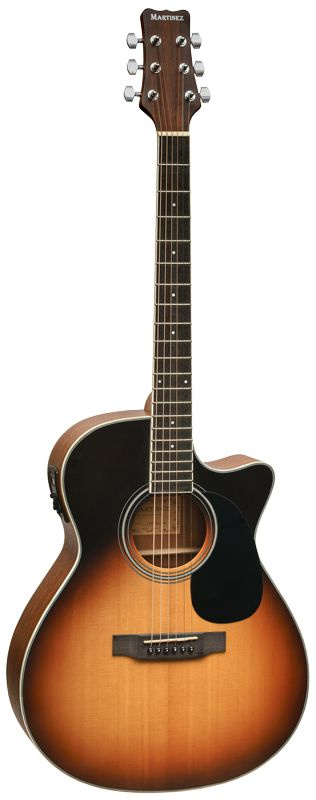 MARTINEZ Электроакустическая гитара IP - FAW - 706S_Sunburst 6-струнная, корпус Махагони, Ель 40"  #1