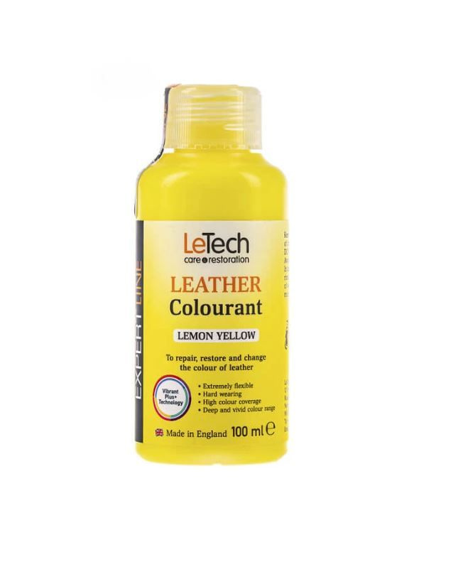 LeTech Expert Line Краска для кожи (Leather Colourant) Lemon Yellow, 100мл #1