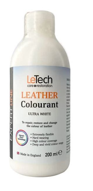 LeTech Expert Line Leather Colourant Ultra White Краска для кожи ультра белая, 200мл.  #1