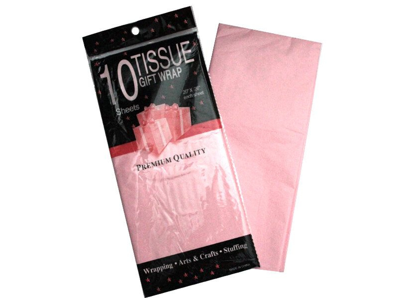 Бумага упаковочная тишью, розовый, 50 см х 66 см (10шт) #1