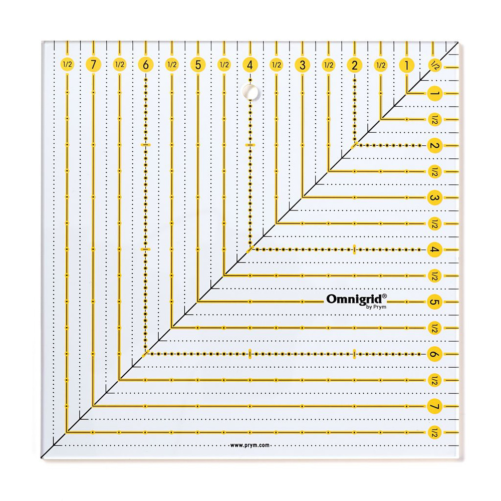 Линейка для пэчворка, квадрат 8х8 дюймов #1