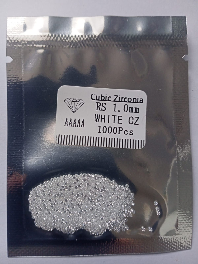 Cubic Zirconia (Фианит) 1.00мм ААААА WHITE 1000шт в упаковке #1
