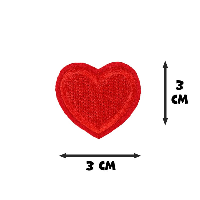 ТЕРМОАППЛИКАЦИЯ НА ОДЕЖДУ "СЕРДЦЕ", 3х3 см, красный #1