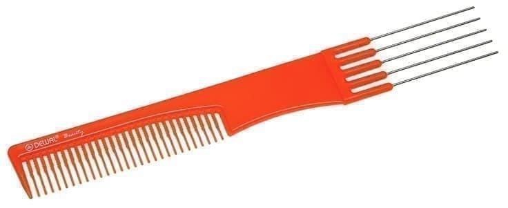 Расческа Dewal Beauty для начеса с металлическими зубцами, оранжевая 19,0 см  #1