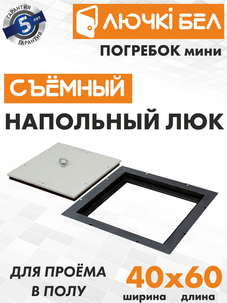 Напольный люк со съемной крышкой Погребок Мини 40х60 #1