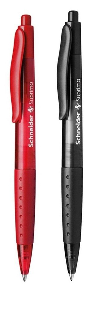 Ручка шариковая автоматическая, 2 шт, Schneider Suprimo, красная и черная  #1
