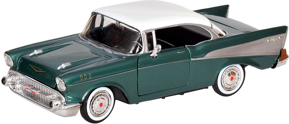 Модель машины 1957 Chevy Bel Air Зеленый 1:24 Motormax 73228 #1