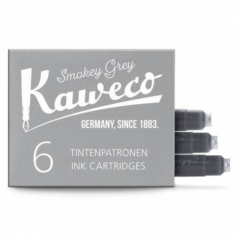 Набор картриджей для перьевой ручки KAWECO Smokey Grey 6 шт. в картонной упаковке  #1