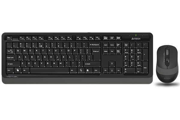 Комплект клавиатура и мышь A4TECH Fstyler FG1010 черный/серый USB беспроводная (1147570)  #1